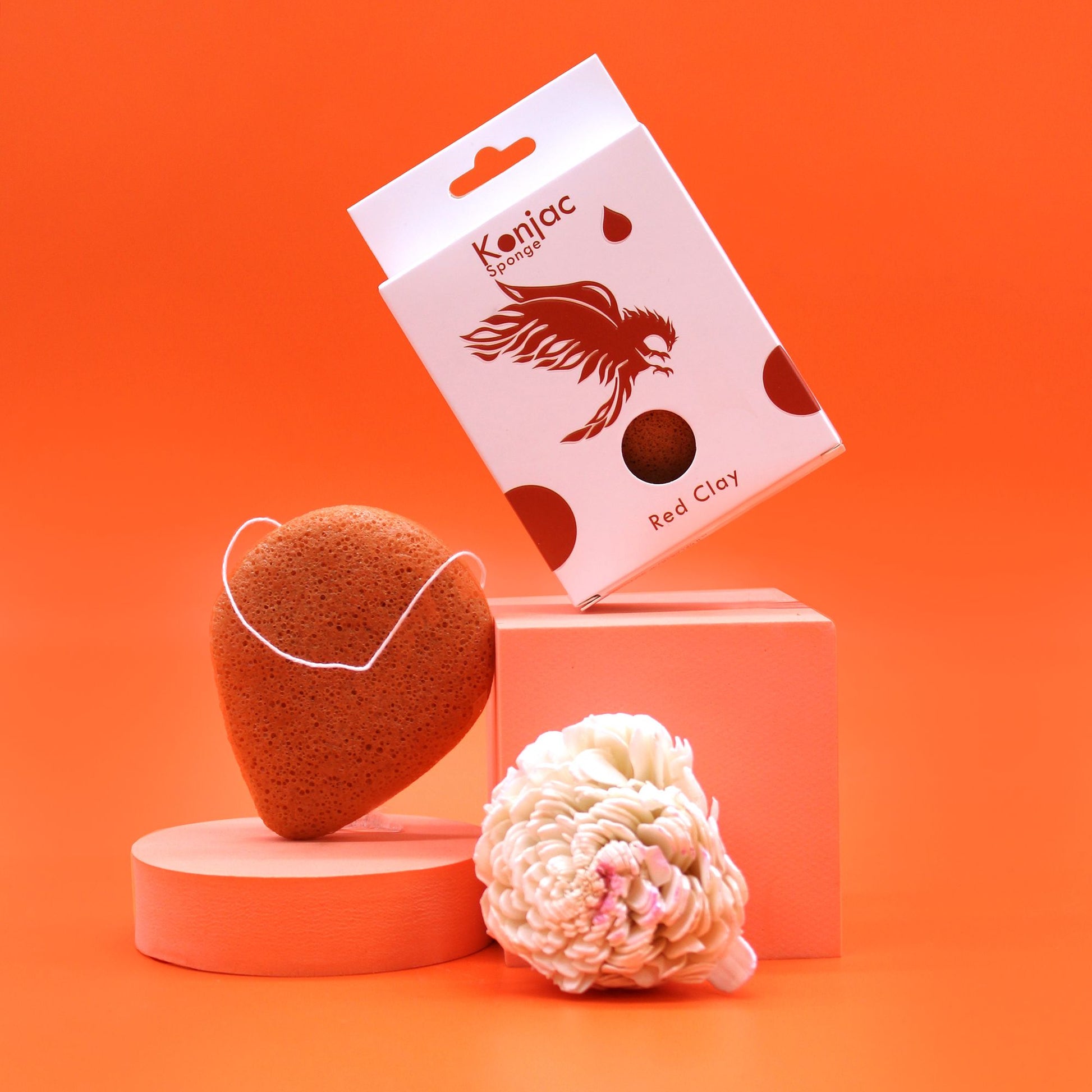 Teardrop Konjac Sponge - Red Clay - Rejuvenating – product image 5