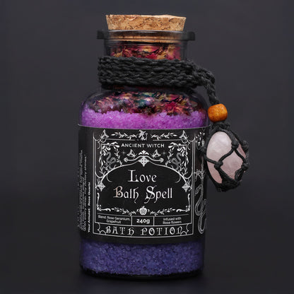 Ancient Witch Love Bath Spell Potion – Rose Quartz Ritual Bath (240g) – product image 10