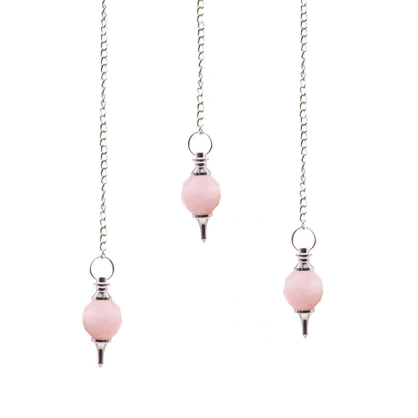 Facted Gemstone Pendulum - Rose Quartz | Auro & Co