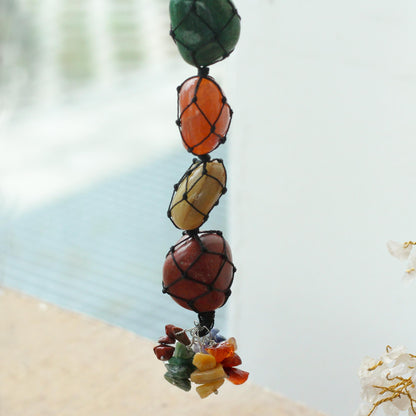 Hanging Chakra Stone  Pendant - Seven Chakra Chips – lifestyle shot