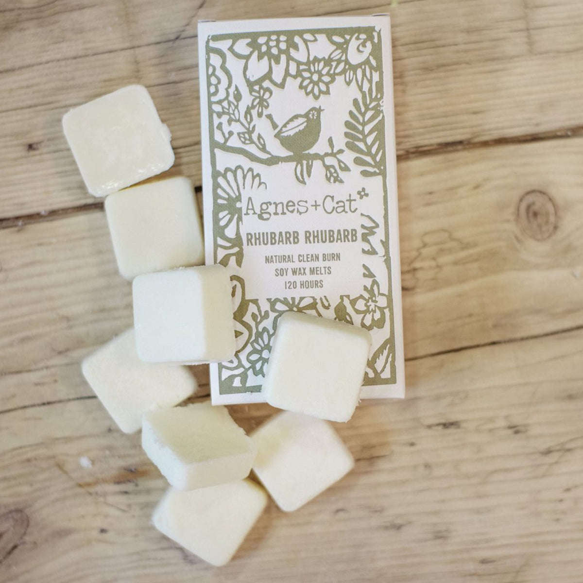 Rhubarb Rhubarb Wax Melts, Box of 8 - Agnes + Cat
