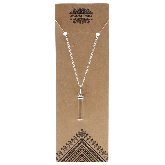 Gemstone Classic Point Pendant - Rock Quartz – detail view
