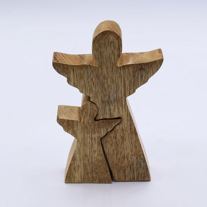 Mango Wood Angel in Angel - White Enamel – packaging