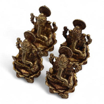 Ganesha Brass Miniature Figure, Large, 5.5cm