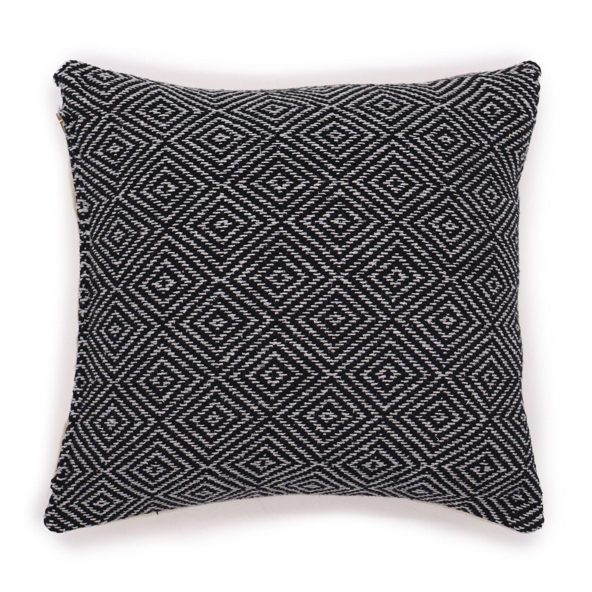 Midnight Maze Geometric Cushion Cover – 40x40 cm | Auro & Co