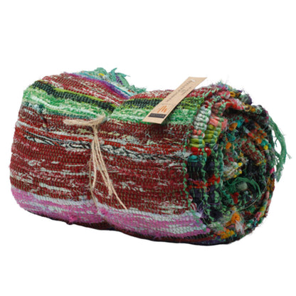 Luxury Handwoven Rag Rug – Green (151 × 90 cm) – packaging