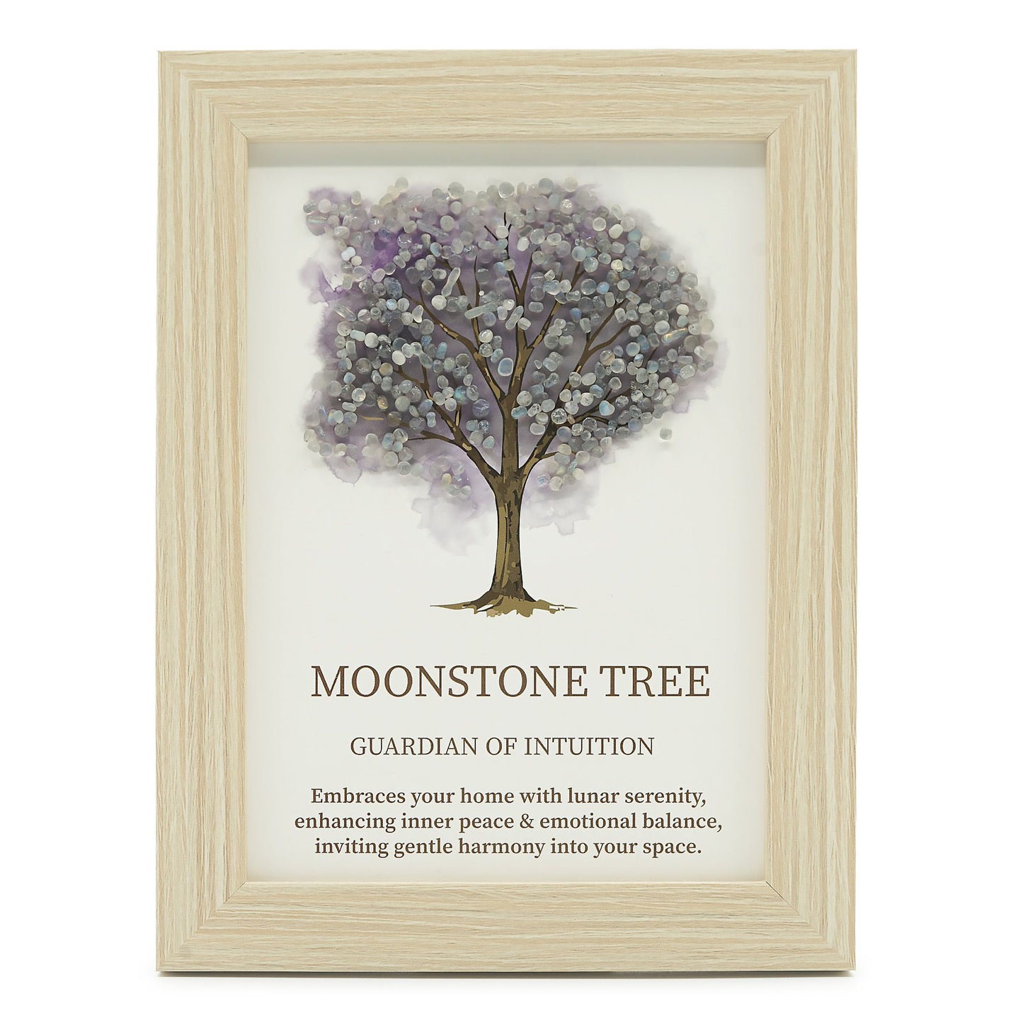 Gemstone Picture - Tree of Life - Moonstone  (20x14.7x1cm) | Auro & Co