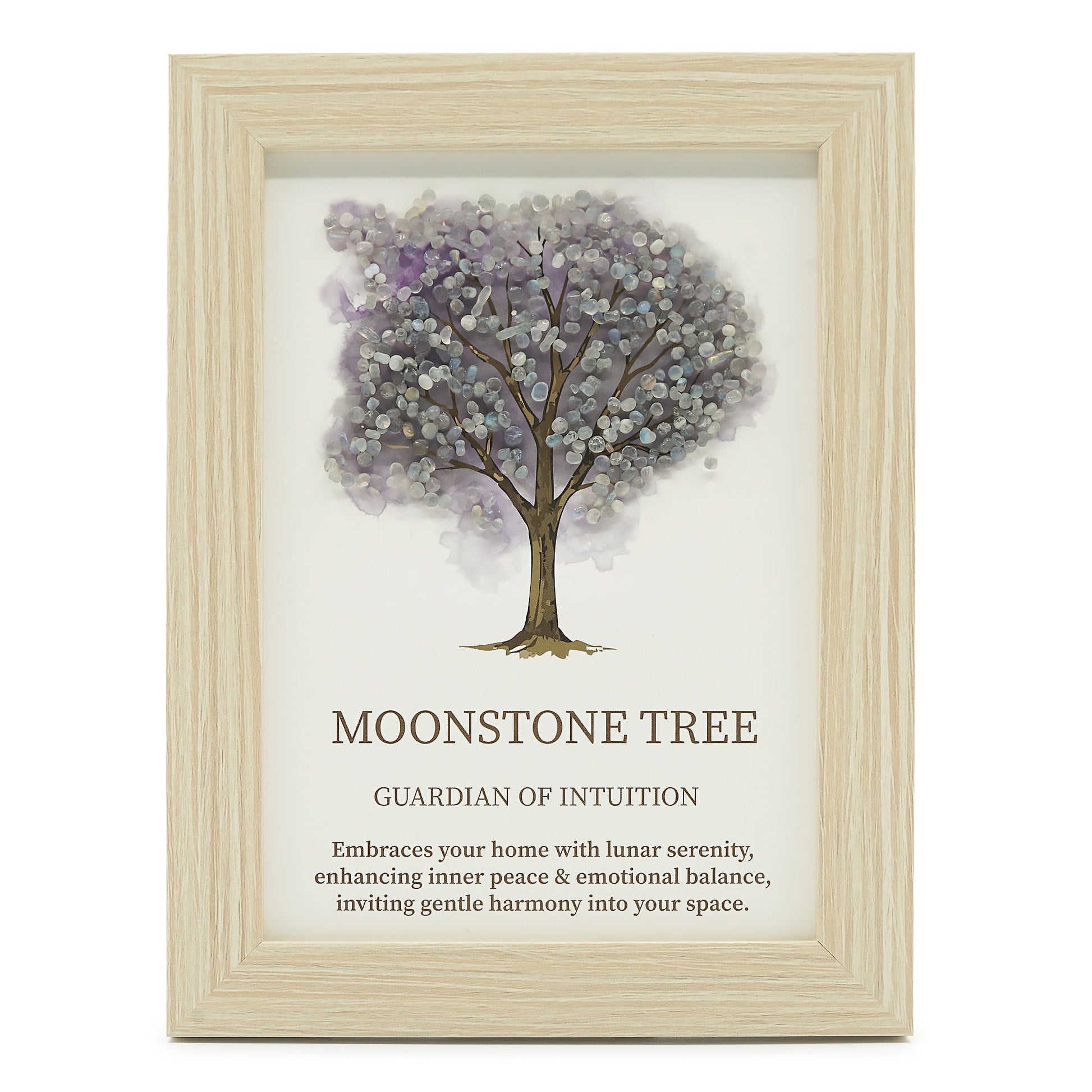 Gemstone Picture - Tree of Life - Moonstone  (20x14.7x1cm) | Auro & Co