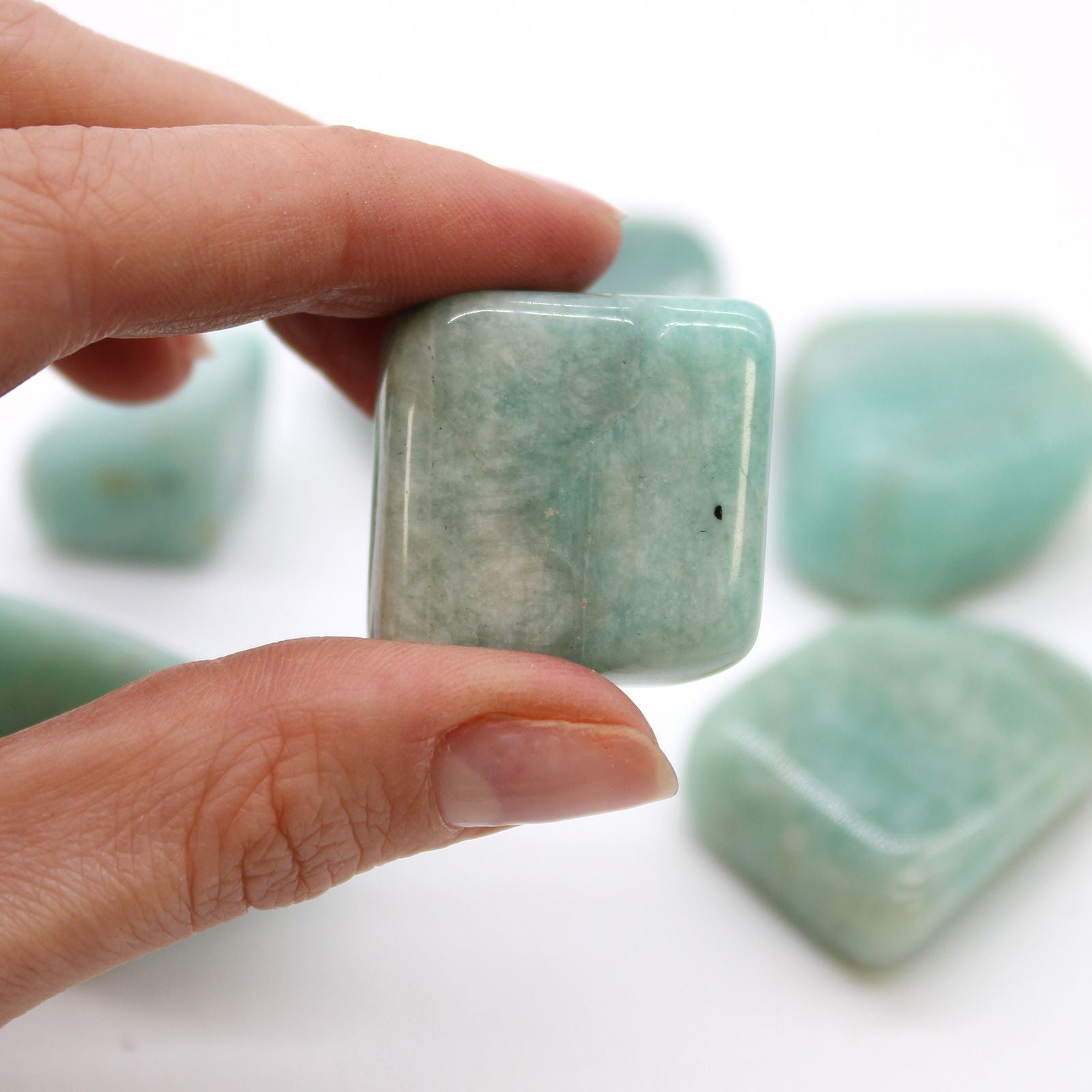 XL Tumble Stones - Amazonite – detail view