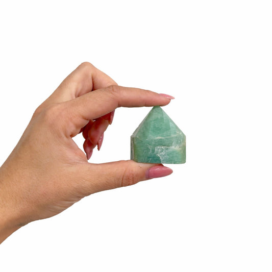 Gemstone Top Polished Points - Indian Amazonite (approx 5-6 pieces) – detail view