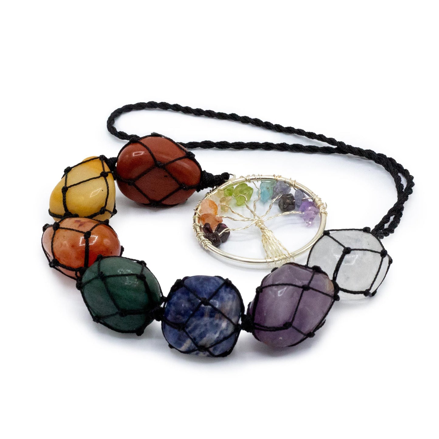 Hanging Chakra Stone  Pendant - Tree of Life | Auro & Co