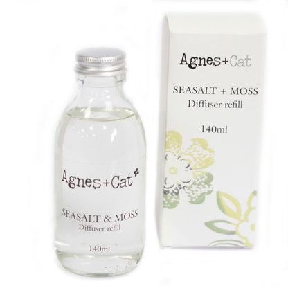 Agnes + Cat Reed Diffuser Refill - Seasalt and Moss 150ml – detail view