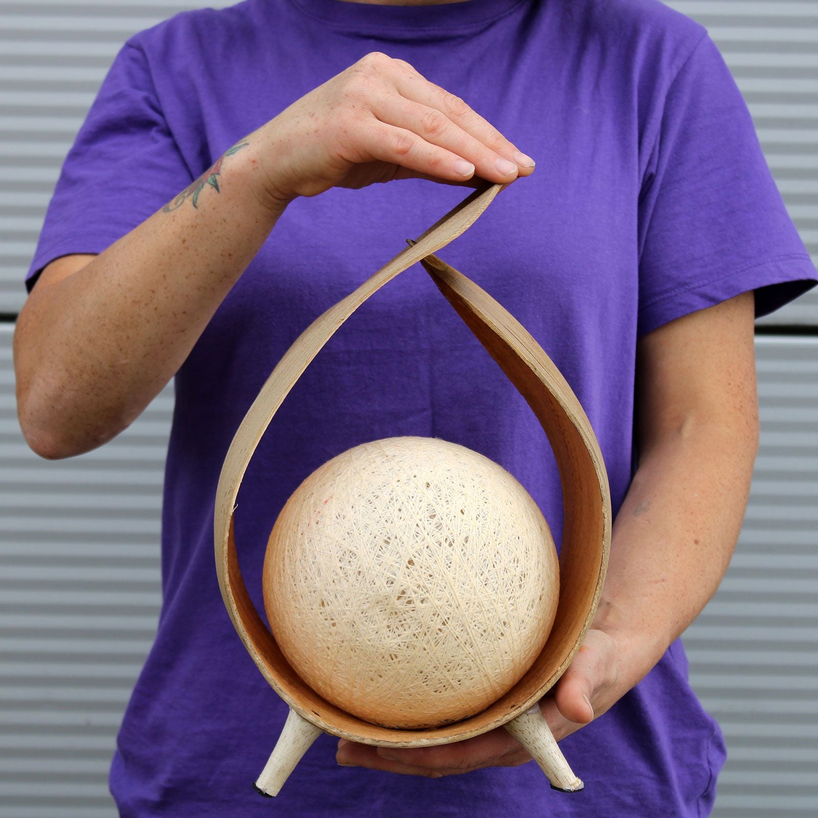 Natural Coconut Lamp - Natural Loop – lifestyle shot
