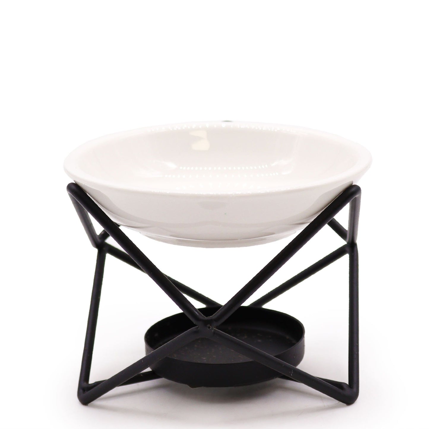 Hexa Calm Oil Burner – Ceramic Bowl with Metal Sta | Auro & Co