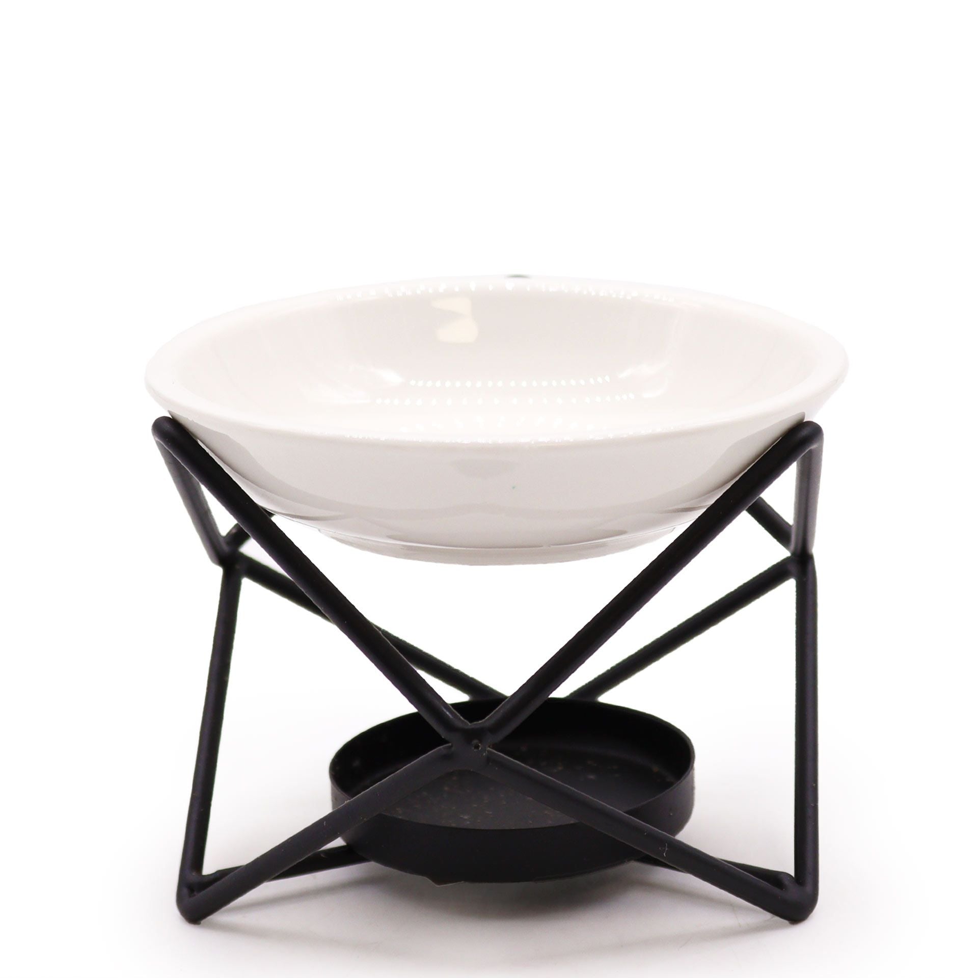 Hexa Calm Oil Burner – Ceramic Bowl with Metal Sta | Auro & Co