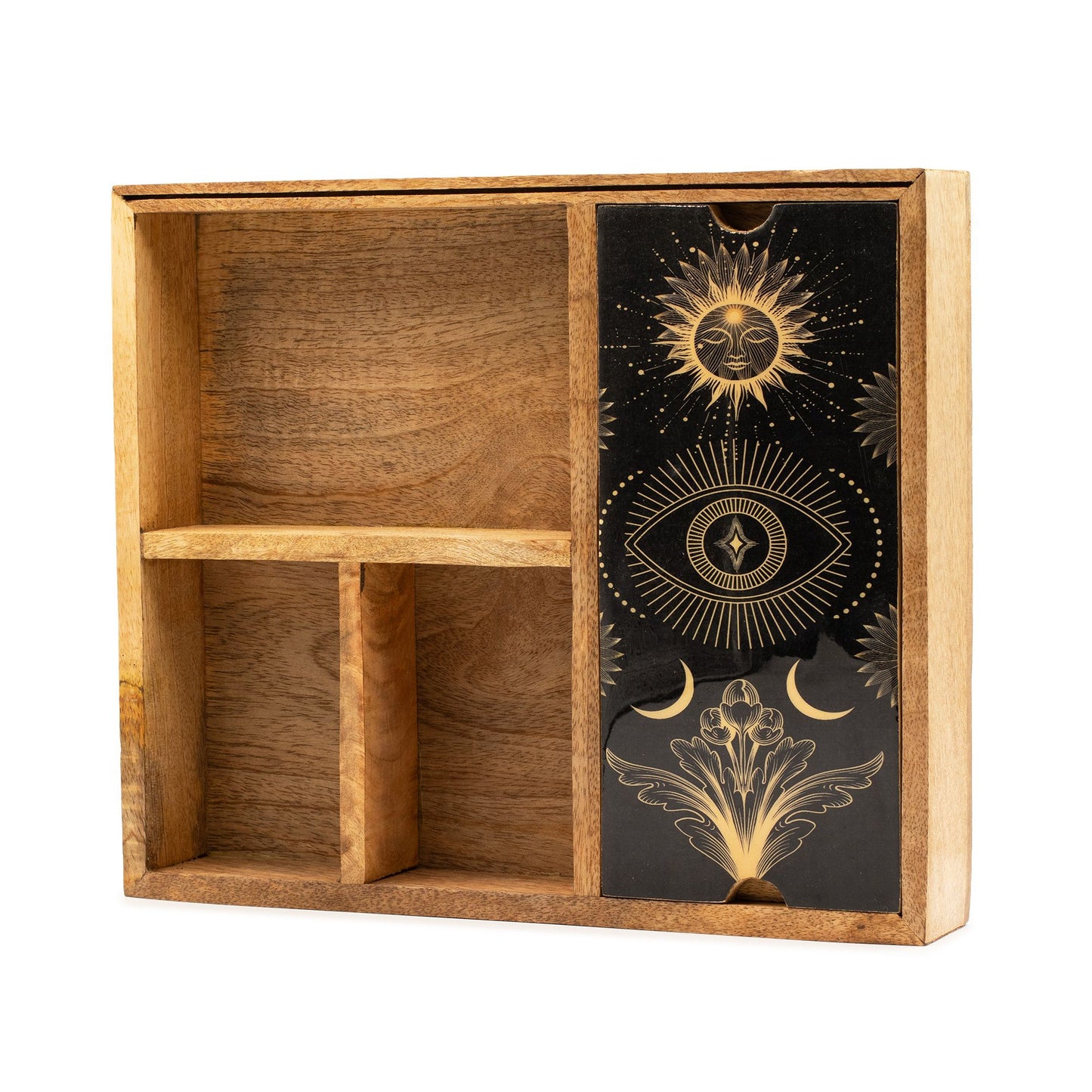 Four Section Tarot Box with Card Holder | Auro & Co