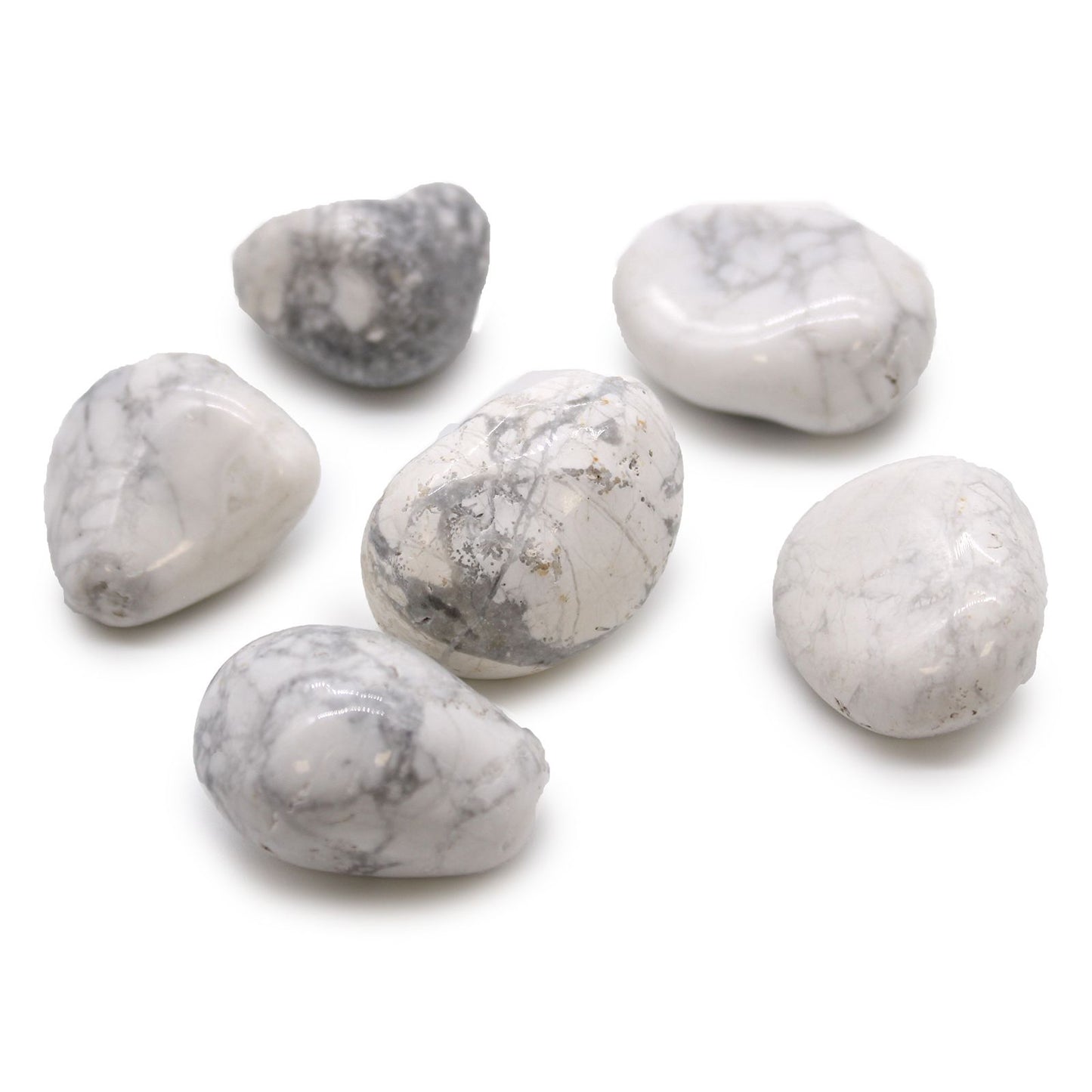 Large African Tumble Stones - White Howlite - Magnesite | Auro & Co