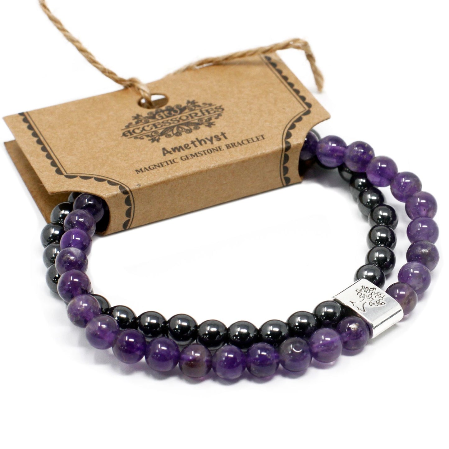 Magnetic Gemstone Bracelet - Amethyst | Auro & Co