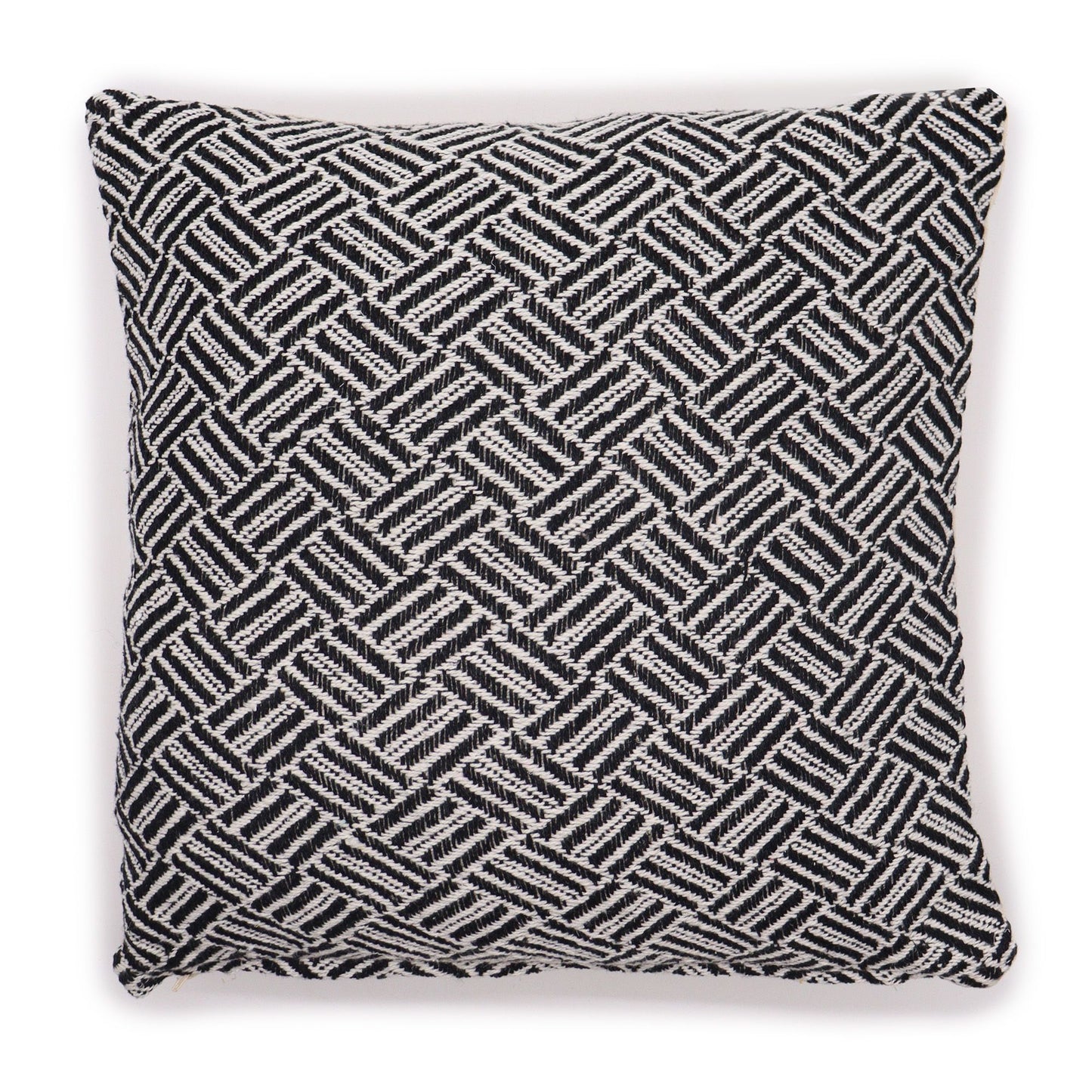 Midnight Criss-Cross Artisan Cushion Cover – 40x40 cm | Auro & Co