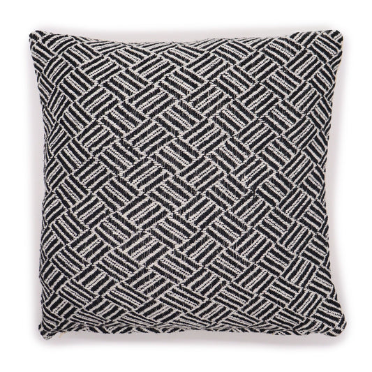 Midnight Criss-Cross Artisan Cushion Cover – 40x40 cm
