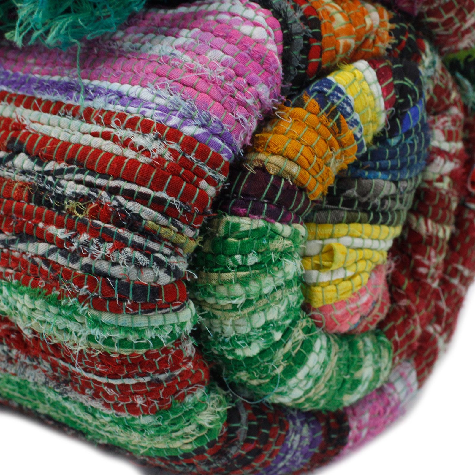 Luxury Handwoven Rag Rug – Green (151 × 90 cm) – product image 5