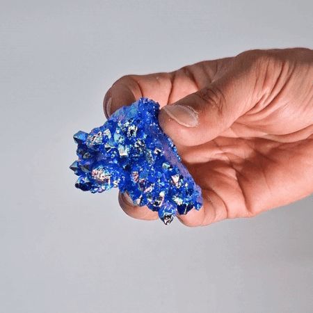 Med Enhanced Quartz - Aura Aqua Halo Quartz – detail view