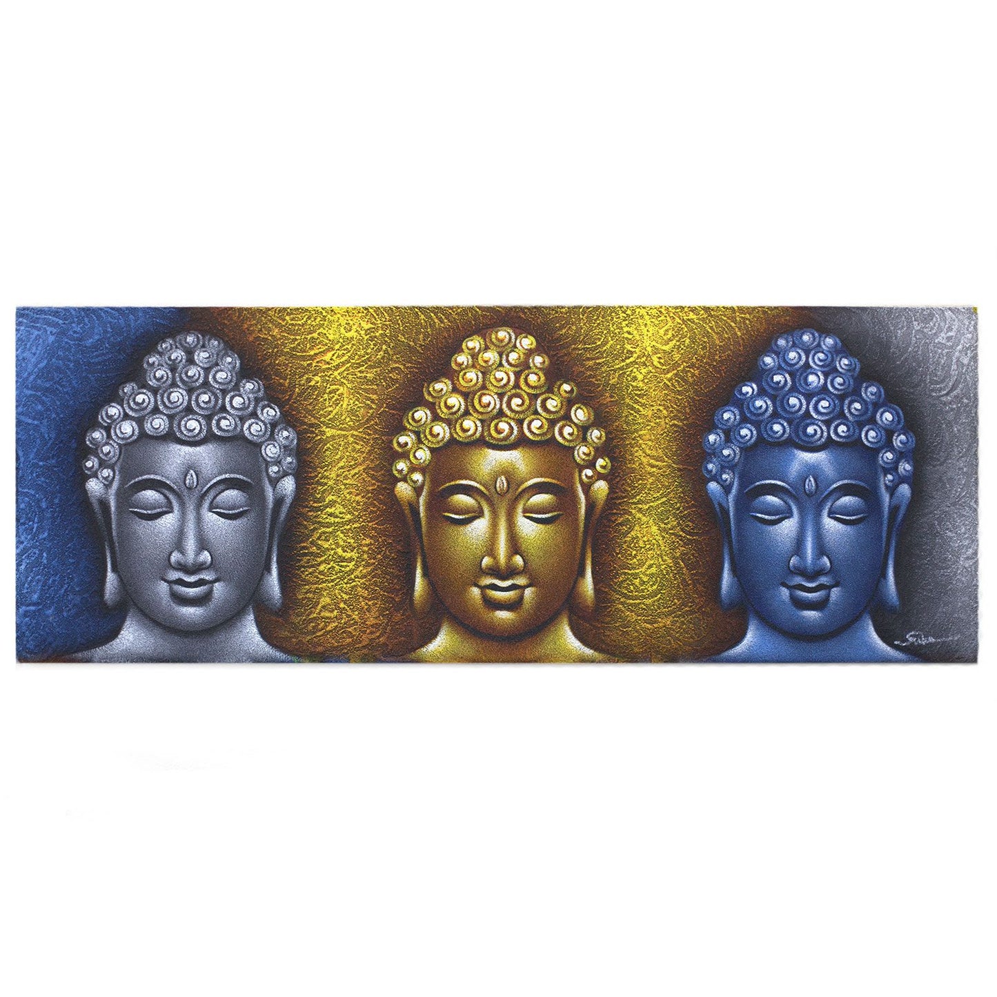 Buddha Painting - Three Heads Gold Detail | Auro & Co
