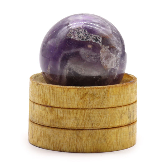 Gemstone Sphere 40mm - African Amethyst with Stand | Auro & Co