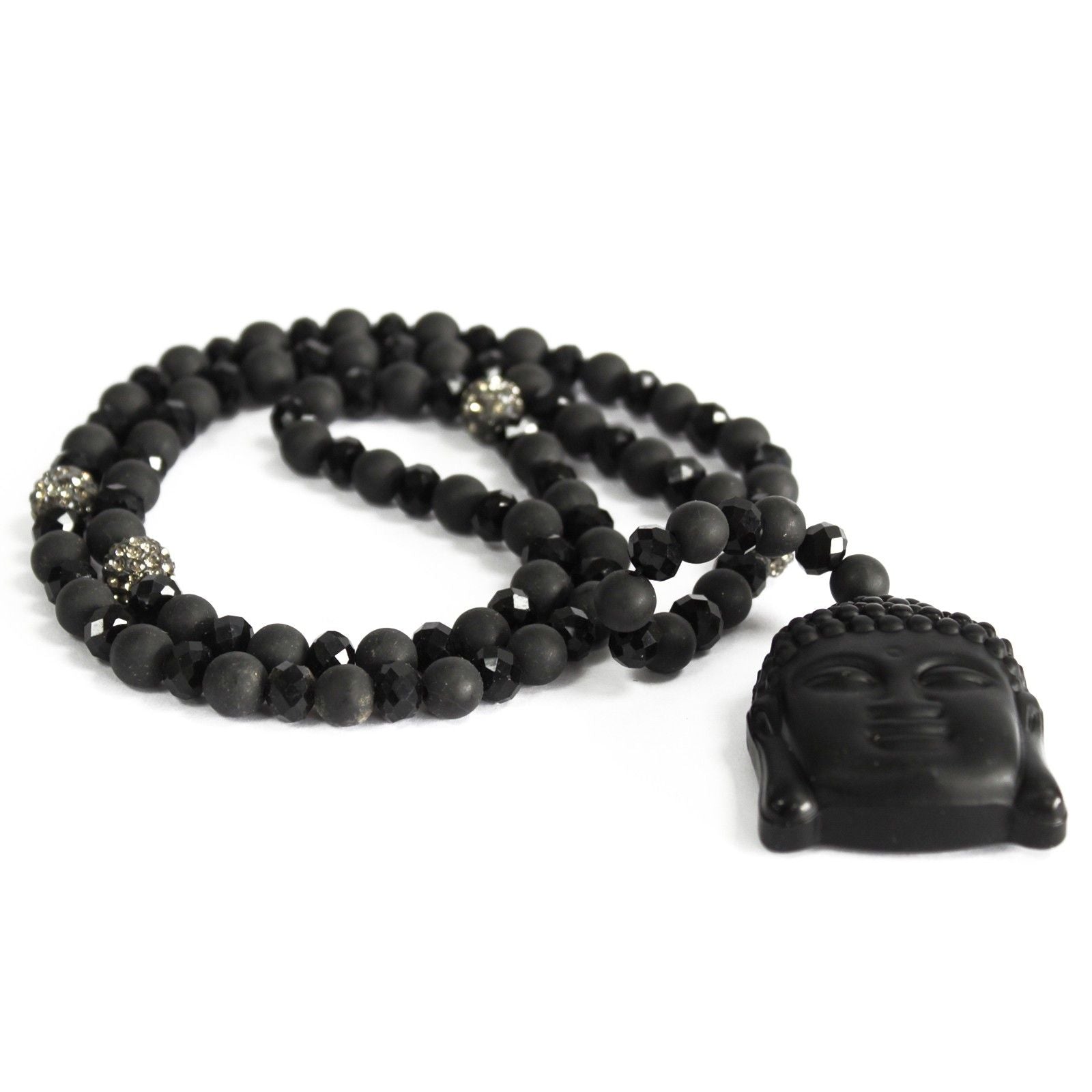 Buddha / Black Stone - Gemstone Necklace | Auro & Co