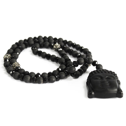 Buddha / Black Stone - Gemstone Necklace | Auro & Co