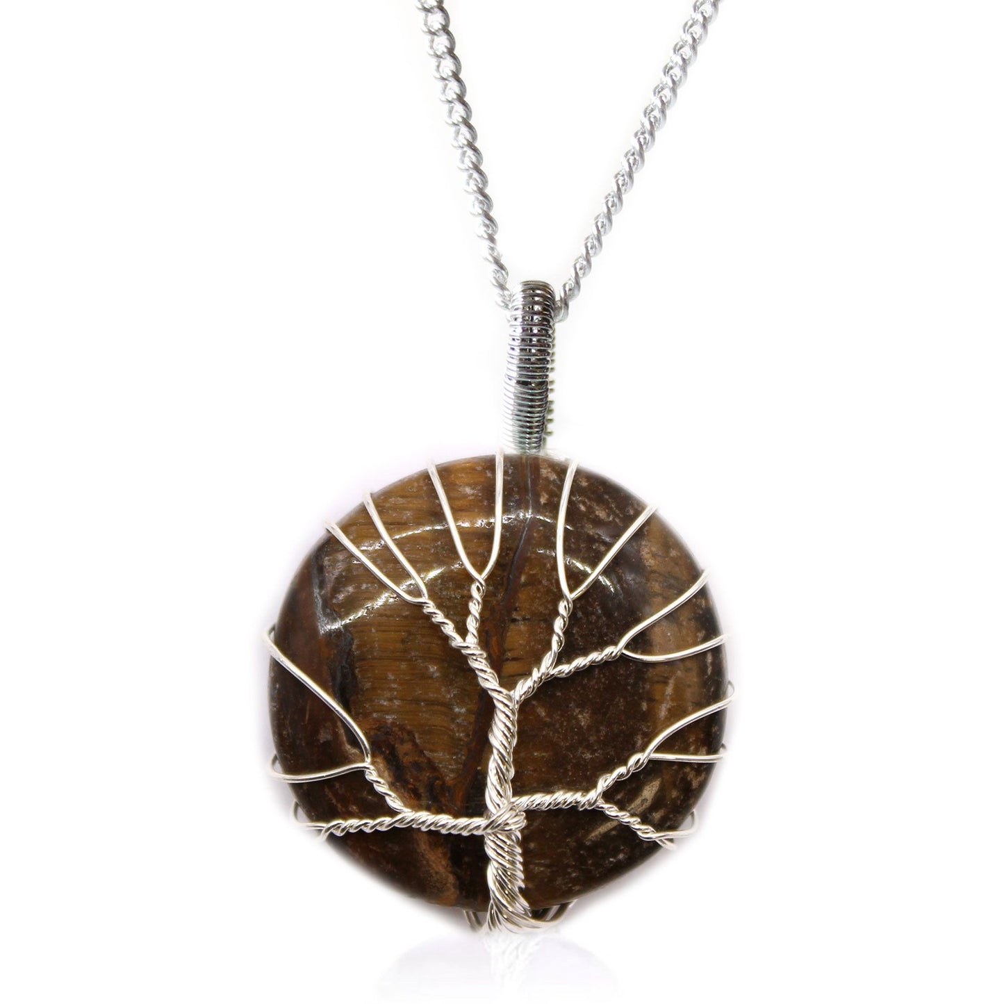 Tree of Life Gemstone Necklace - Tiger Eye | Auro & Co