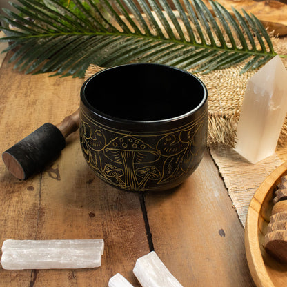 Cauldron Singing Bowl - Magic Mushroom - Yellow (15cm) – product image 9