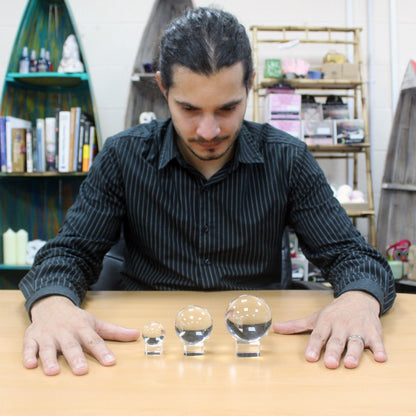 Crystal Ball on Stand 50mm – lifestyle shot