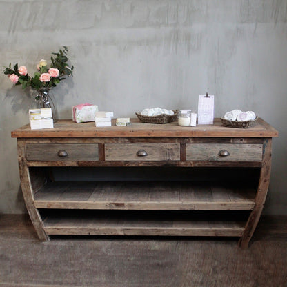Centerpiece Recycled Wood Table - 180x60x80cm – detail view