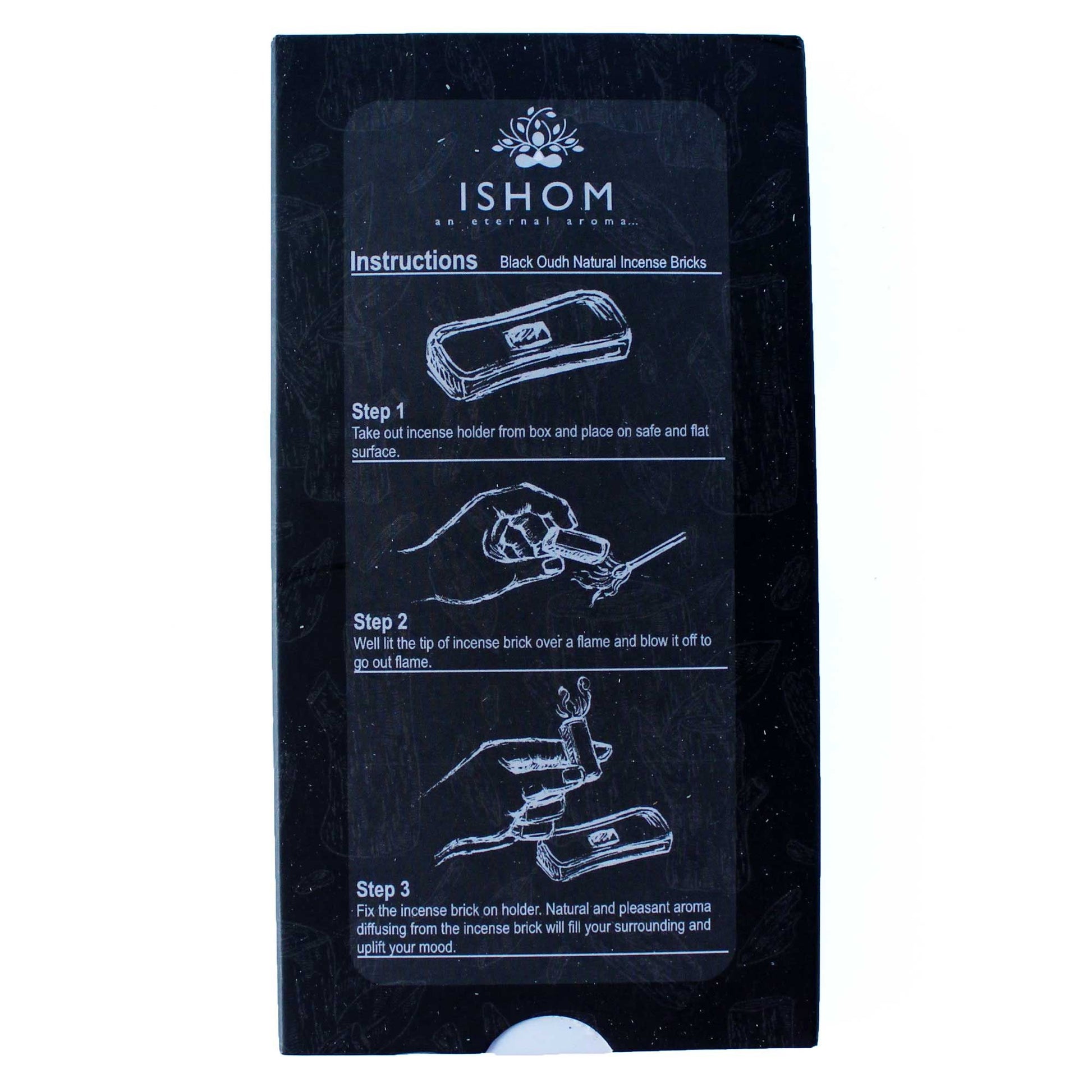 Pack of 15 Natural Incense Smudge Bricks and Burner - Black Wood – lifestyle shot