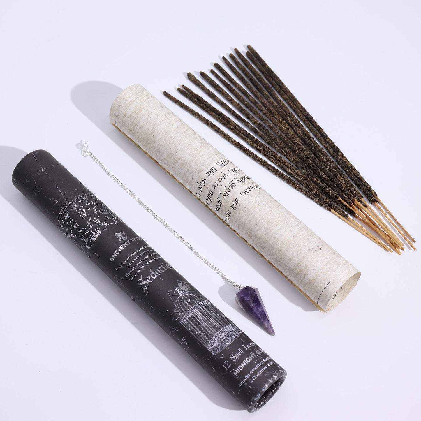 Ancient Witch Spell Incense - Seduction - Amethyst Pendulum – product image 8