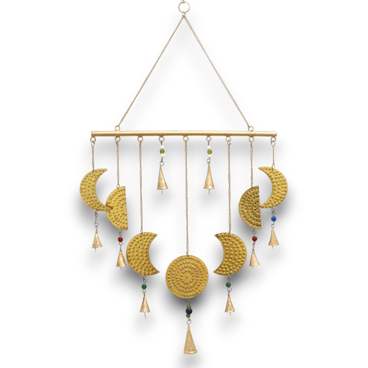 Moon Phases Brass Bell Chime, 43 x 40cm