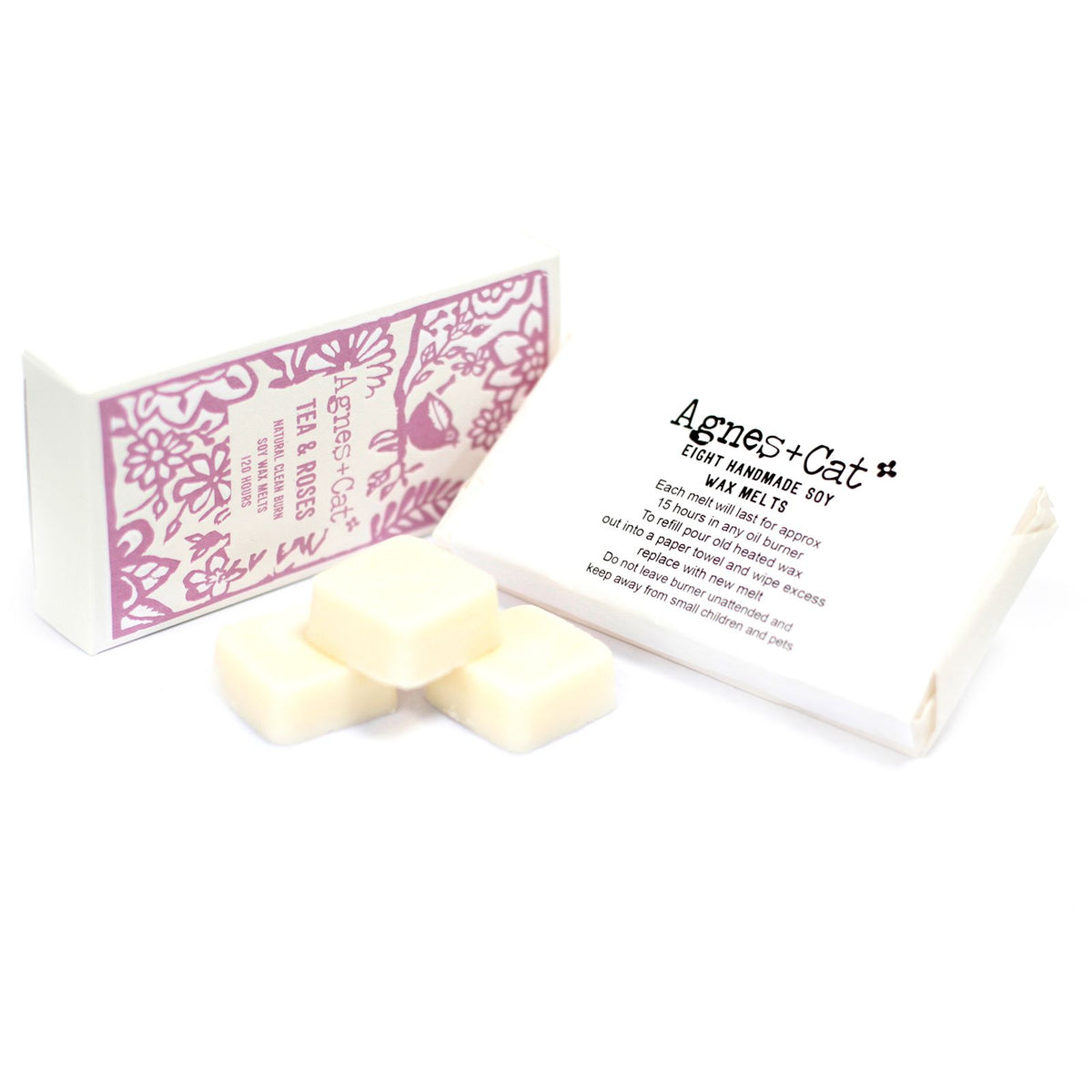 Tea & Roses Wax Melts, Box of 8 - Agnes + Cat