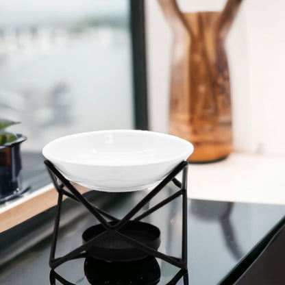 Hexa Calm Oil Burner – Ceramic Bowl with Metal Sta – detail view