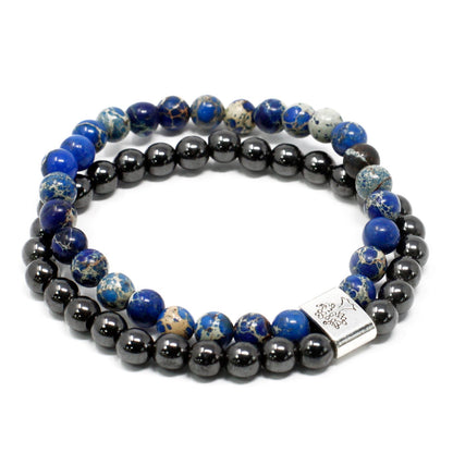 Magnetic Gemstone Bracelet - Sodalite – detail view