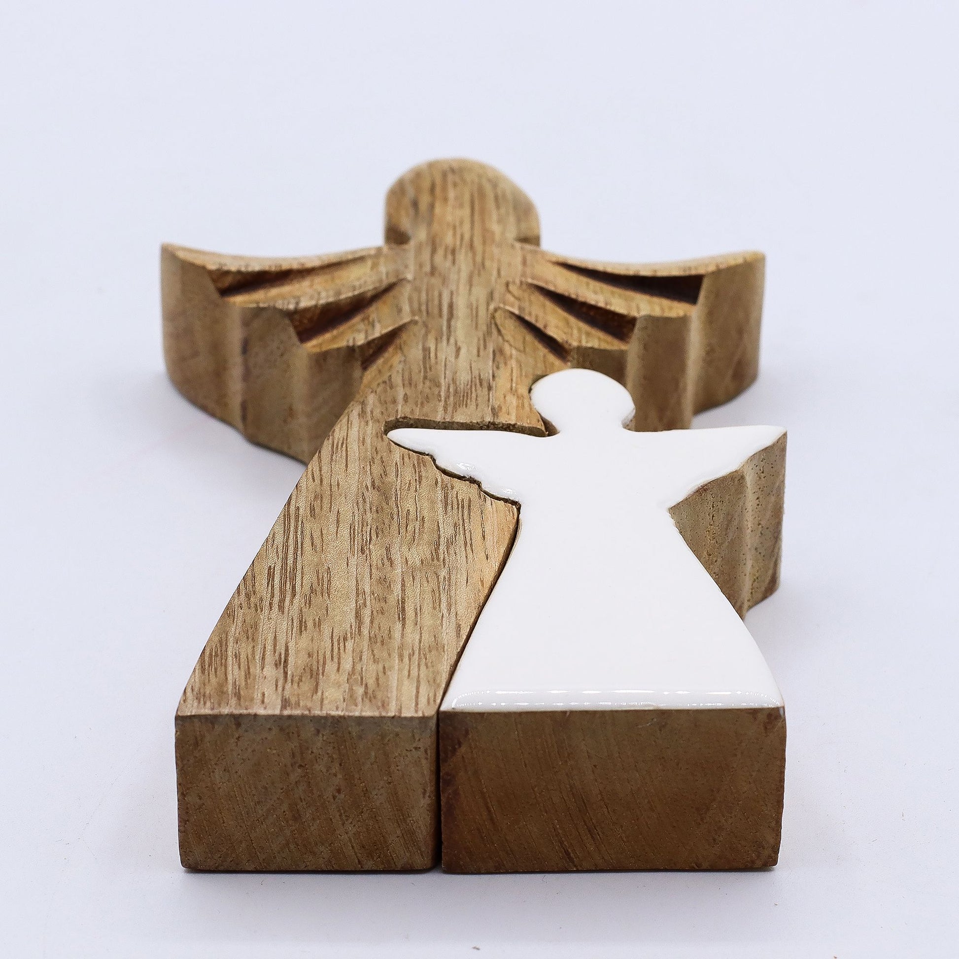 Mango Wood Angel in Angel - White Enamel – product image 6