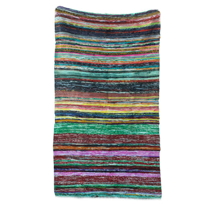 Luxury Handwoven Rag Rug – Green (151 × 90 cm) – product image 6