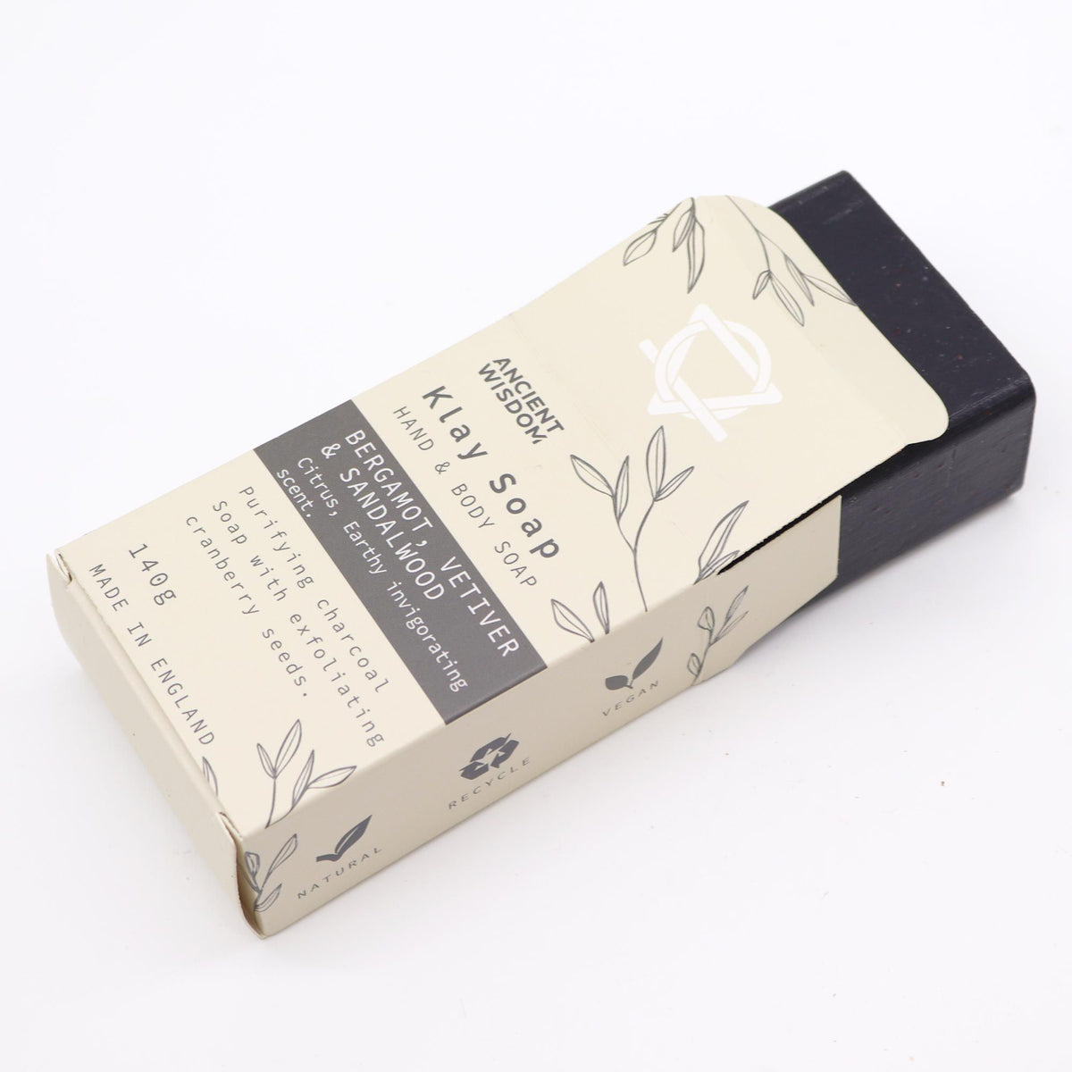 Bergamot & Sandalwood Klay Soap, Fuller's Earth Bar