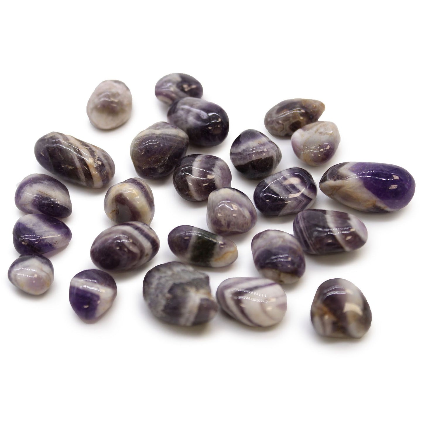 Small African Tumble Stones - Amethyst - Chevron | Auro & Co