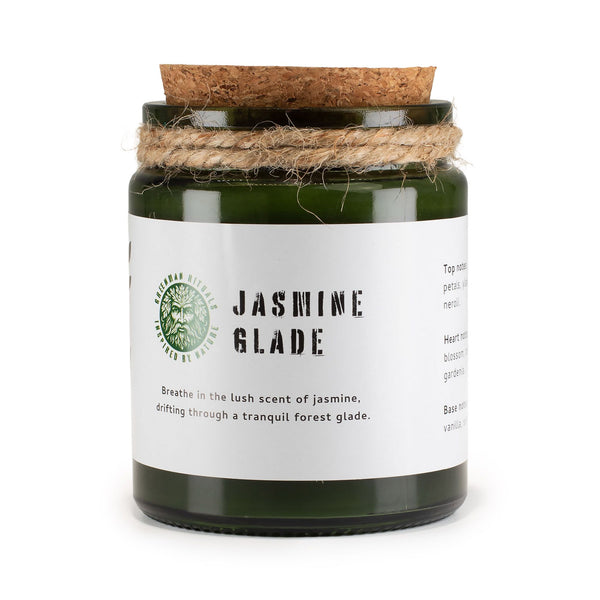 Greenman Woodwick Soy Candle - Jasmine Glade | Auro & Co