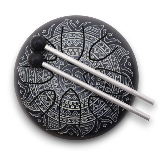 Hapi Drum Om Mandala Engraved - 16cm | Auro & Co