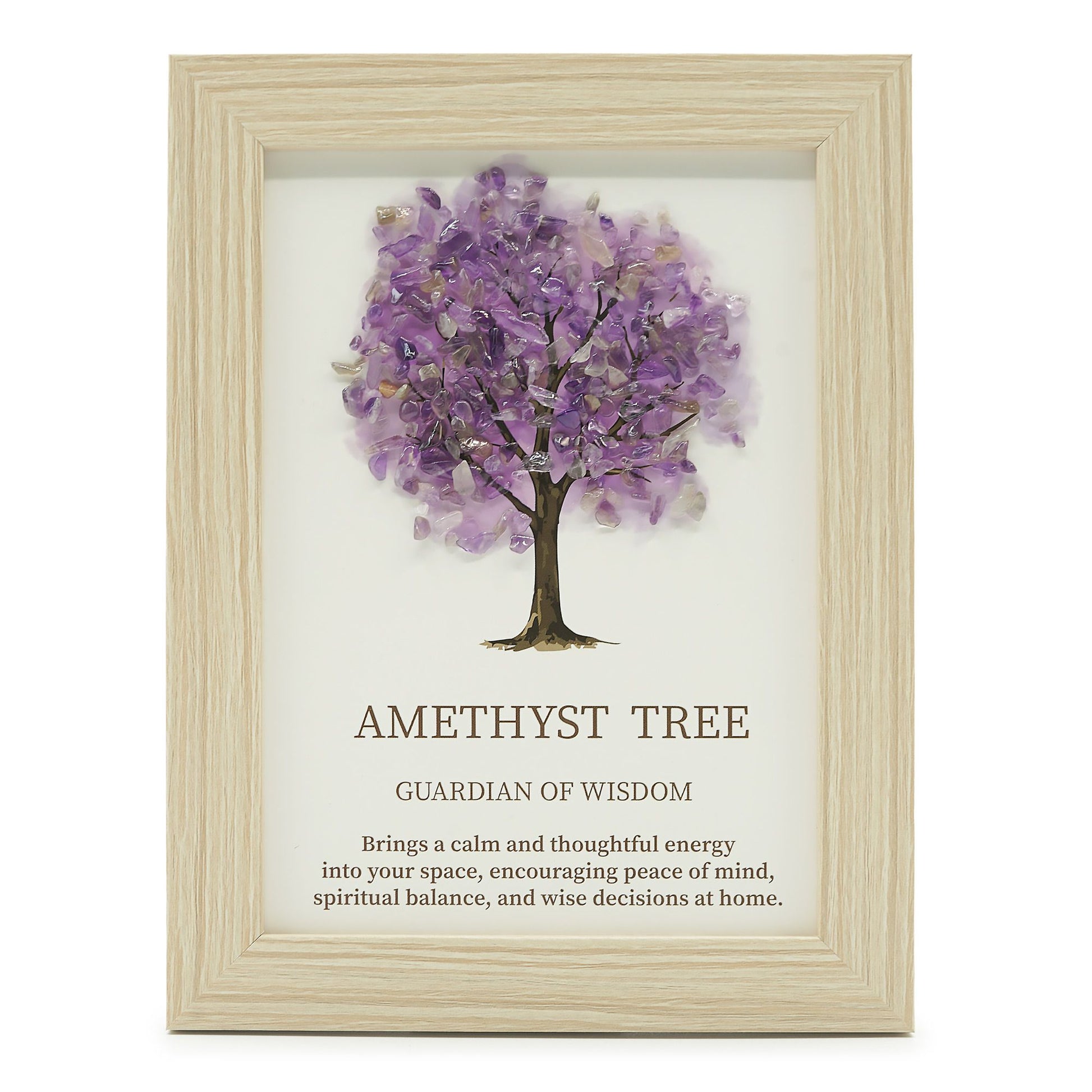 Gemstone Picture - Tree of Life - Amethyst (20x14.7x1cm) | Auro & Co