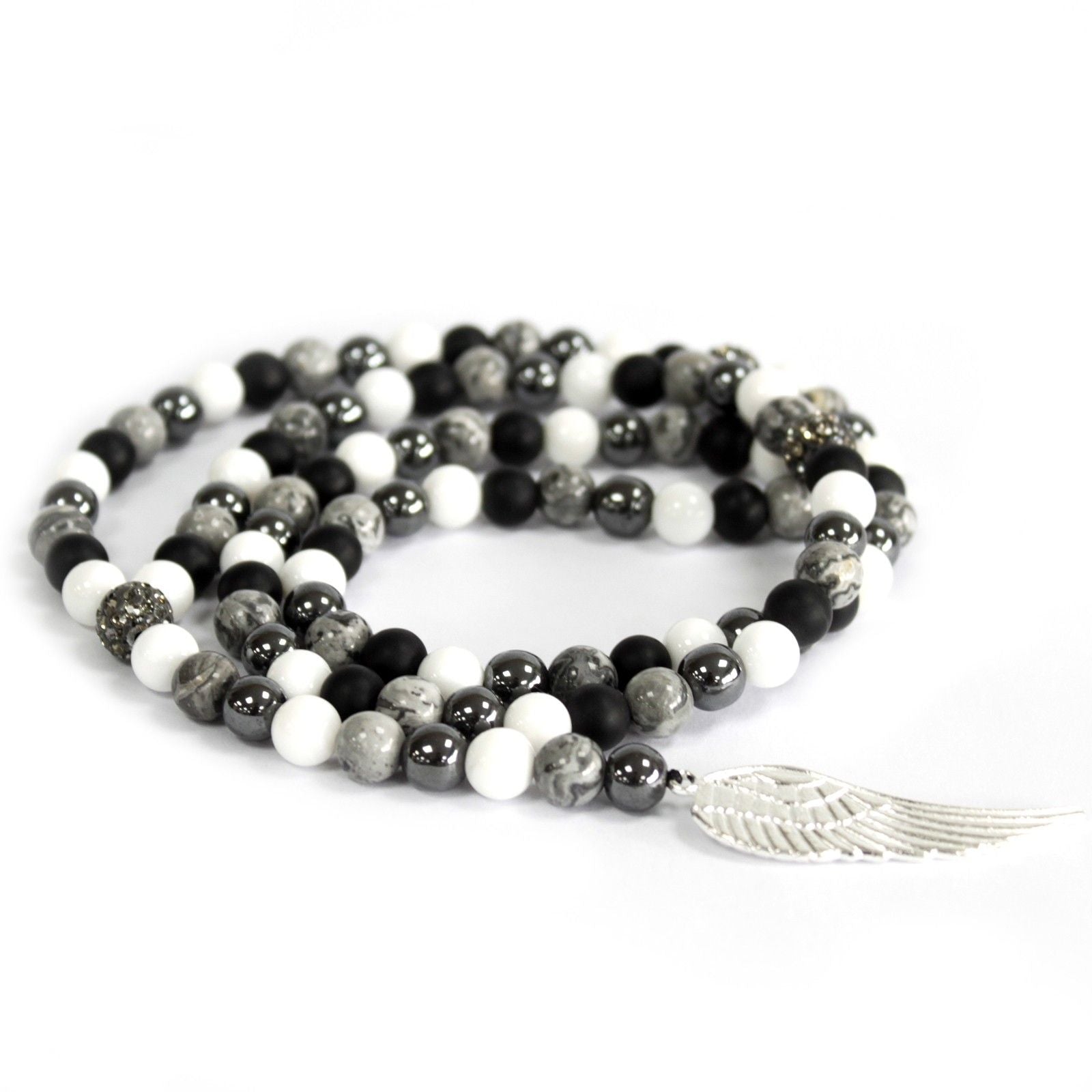 Angel Wing / Grey Agate - Gemstone Necklace | Auro & Co