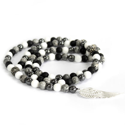 Angel Wing / Grey Agate - Gemstone Necklace | Auro & Co