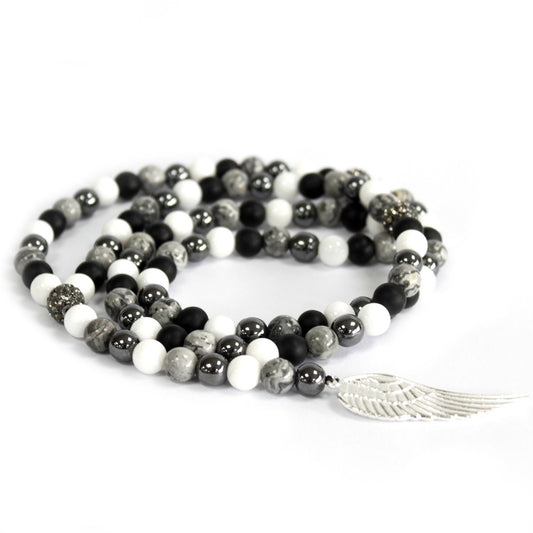 Angel Wing / Grey Agate - Gemstone Necklace | Auro & Co